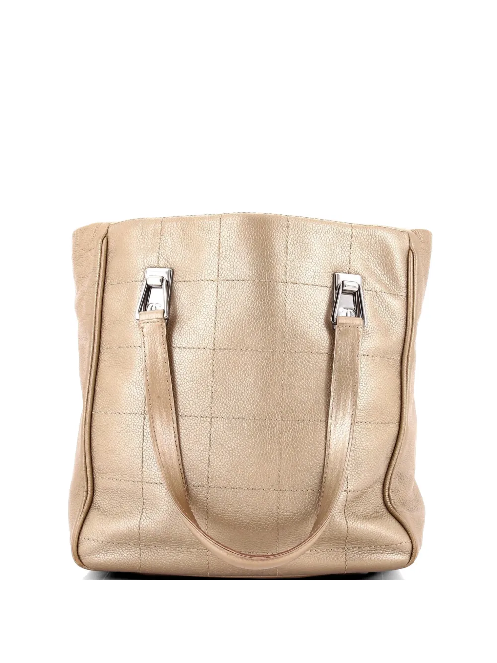 CHANEL Pre-Owned Square Stitch Quilted Leather Medium tote bag - Oro