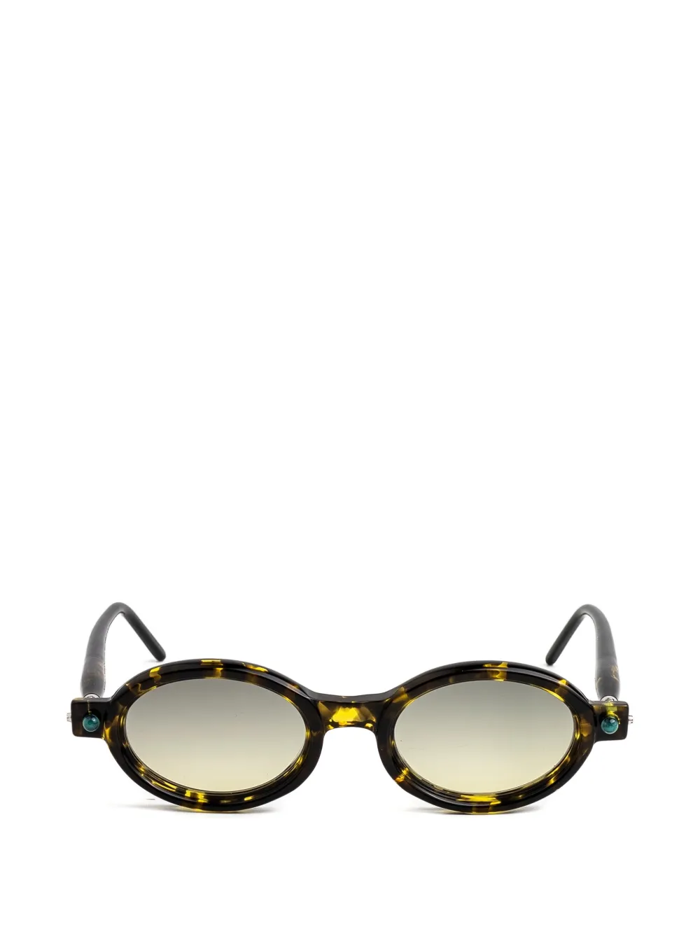 Kuboraum P6 oval-frame sunglasses - Marrone