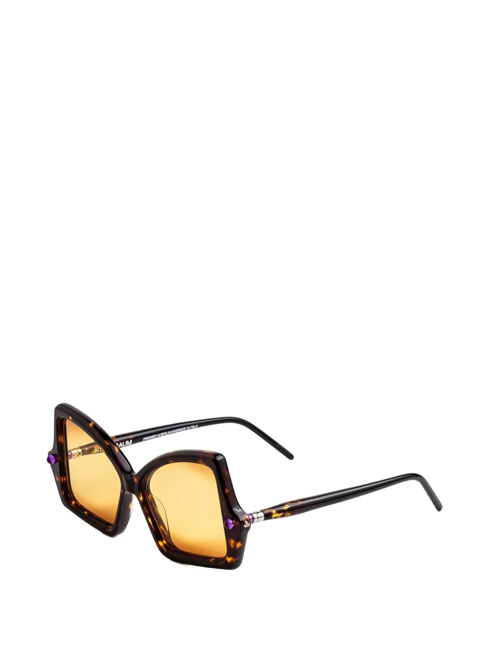 Kuboraum P30 zonnebril met geometrisch montuur Bruin