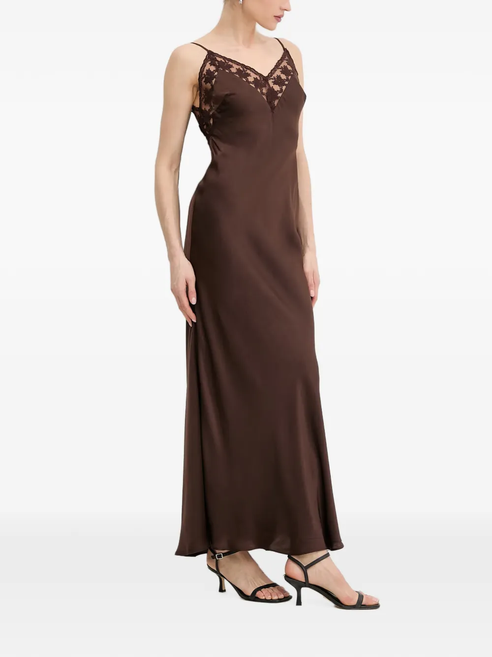 Bardot Bonita maxi-dress met kanten afwerking Bruin