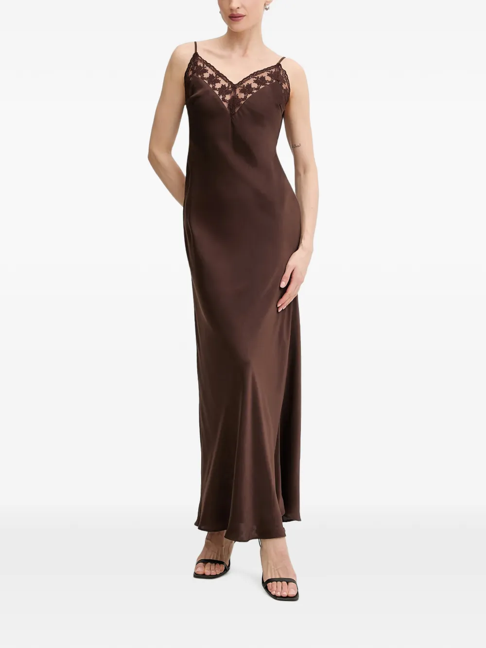 Bardot Bonita lace-trim maxi dress - Braun