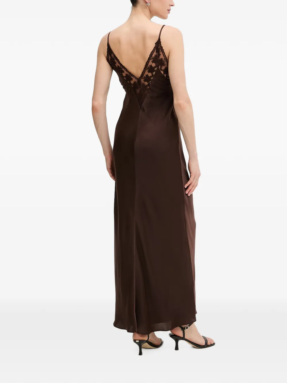 Bardot Bonita maxi-dress met kanten afwerking Bruin