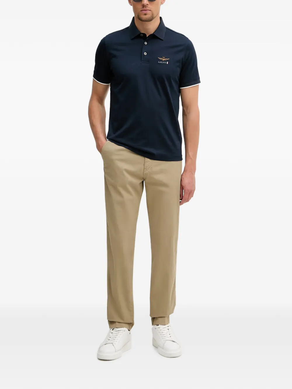 Aeronautica Militare Straight broek Beige