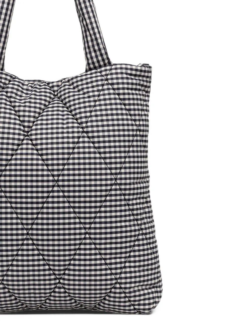 Barbour Riah quilted gingham shoulder bag Zwart