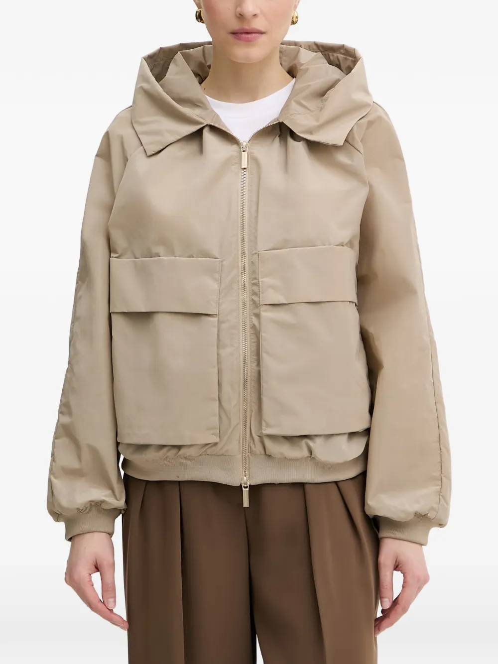 Armani Exchange hooded zip-up jacket - Toni neutri