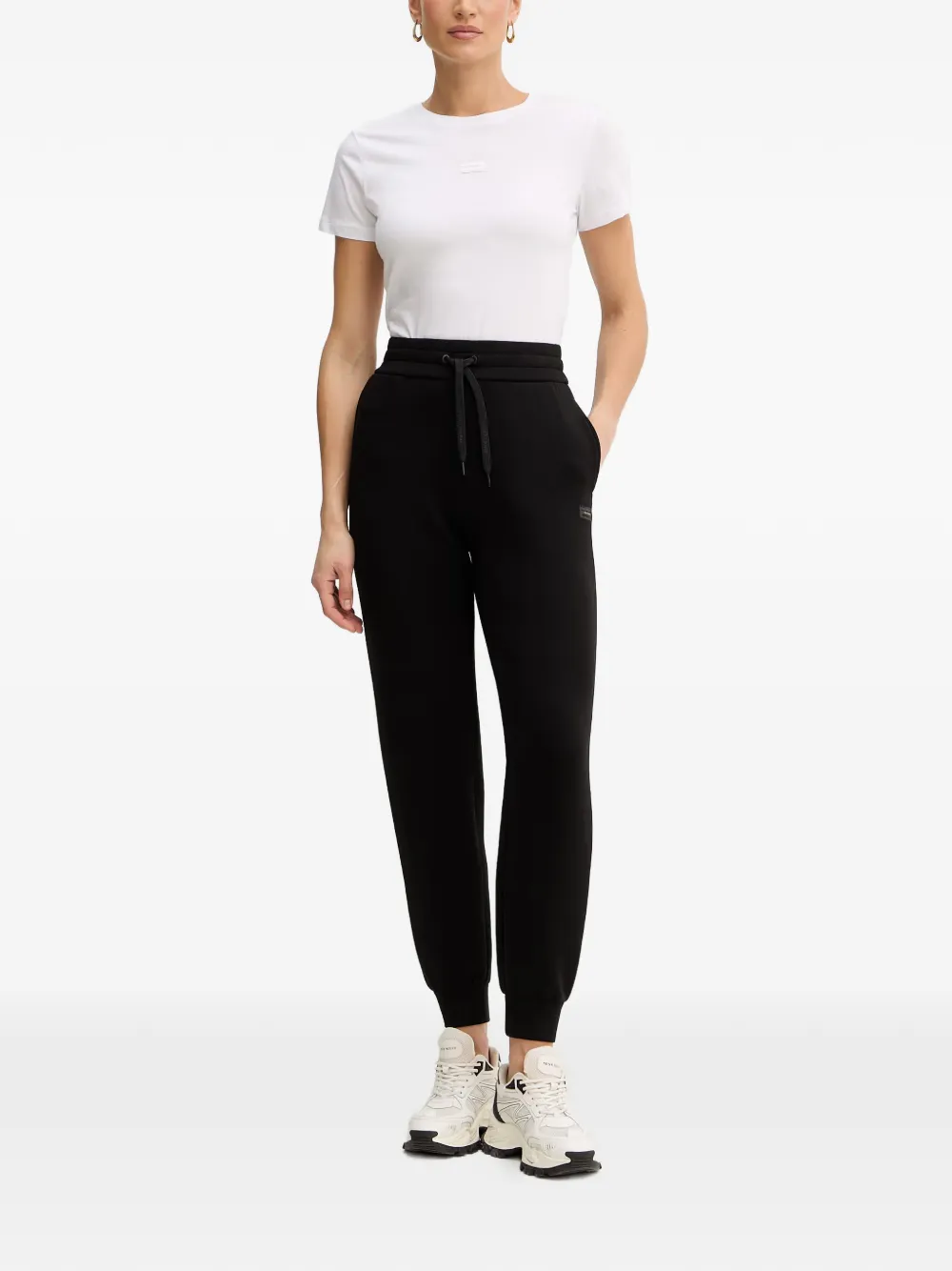 Armani Exchange Trainingsbroek met logopatch Zwart