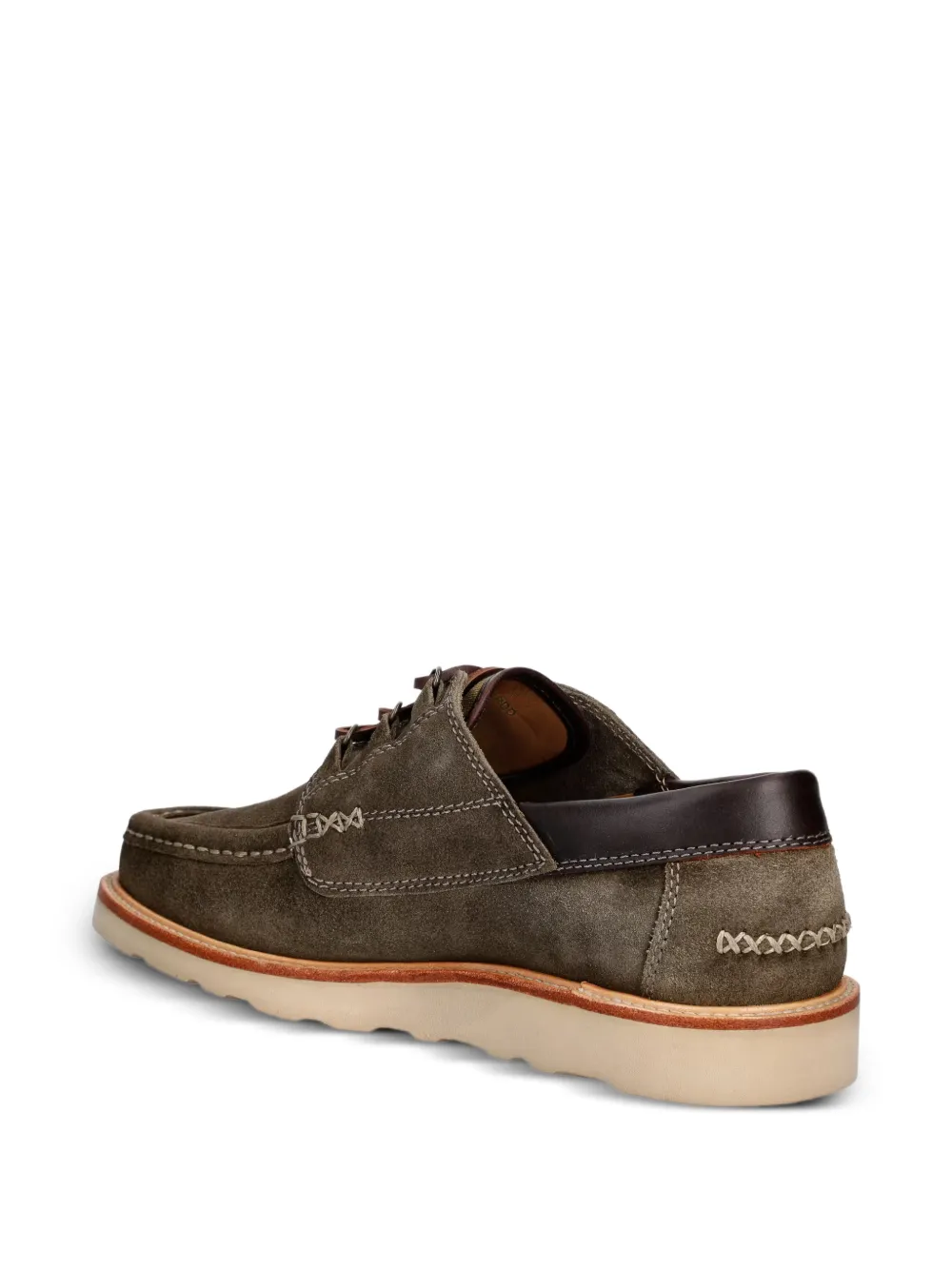 Barbour Murtun contrast-stitch Derby shoes Grijs