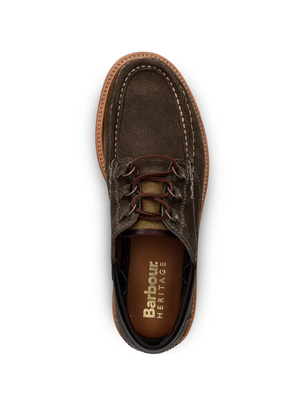 Barbour Murtun contrast-stitch Derby shoes Grijs