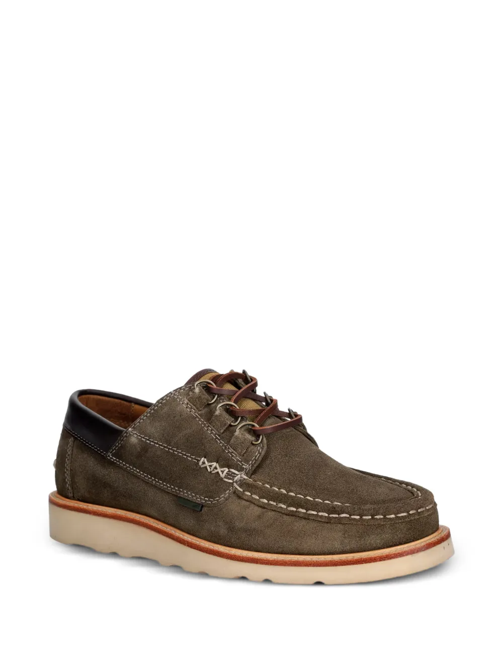 Barbour Murtun contrast-stitch Derby shoes Grijs