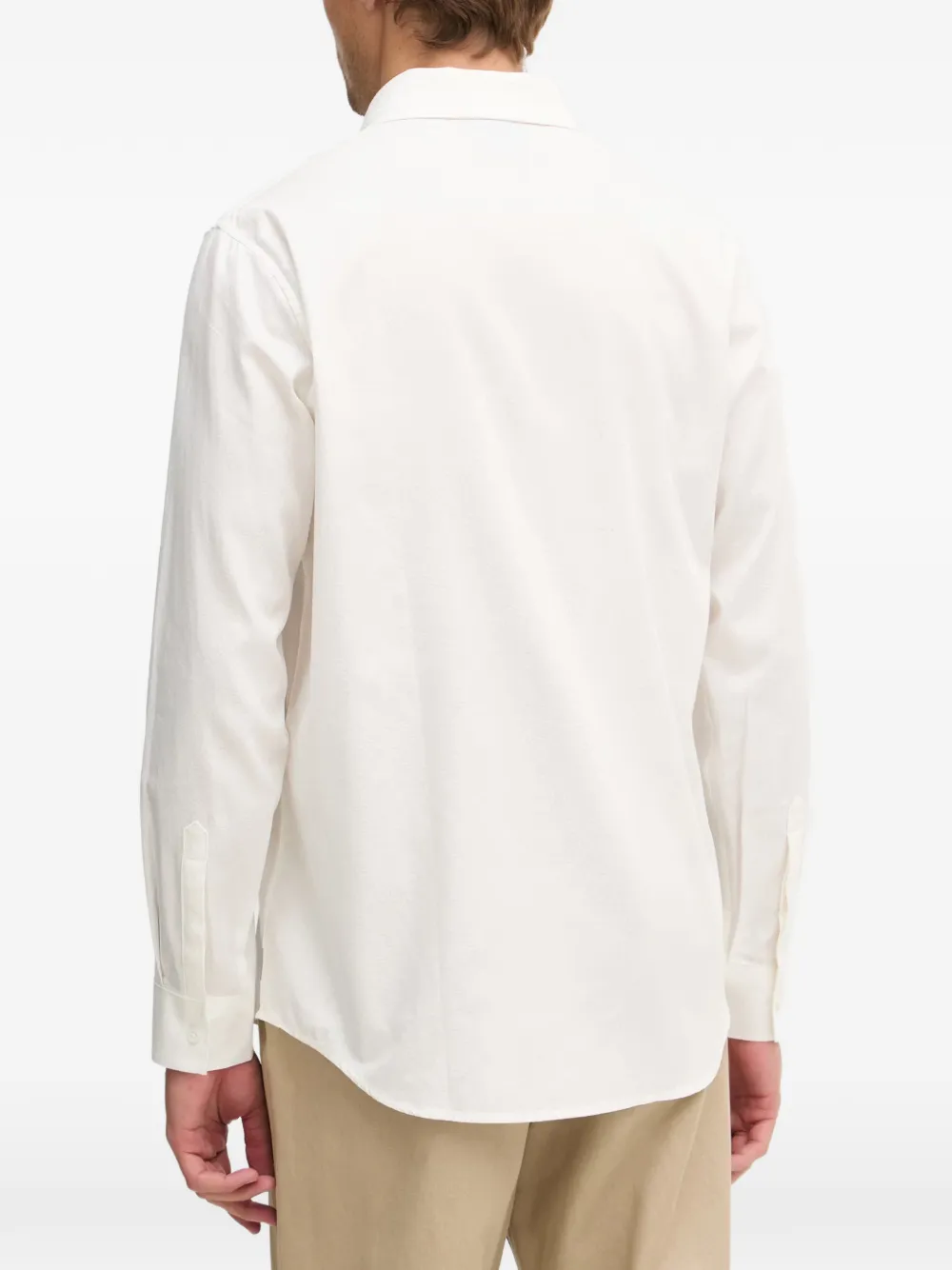 Armani Exchange Overhemd met logopatroon en lange mouwen Wit