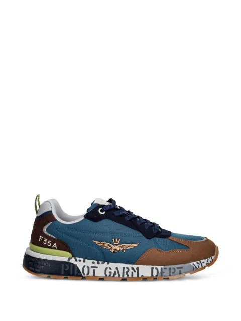 Aeronautica Militare logo-embroidered panelled sneakers