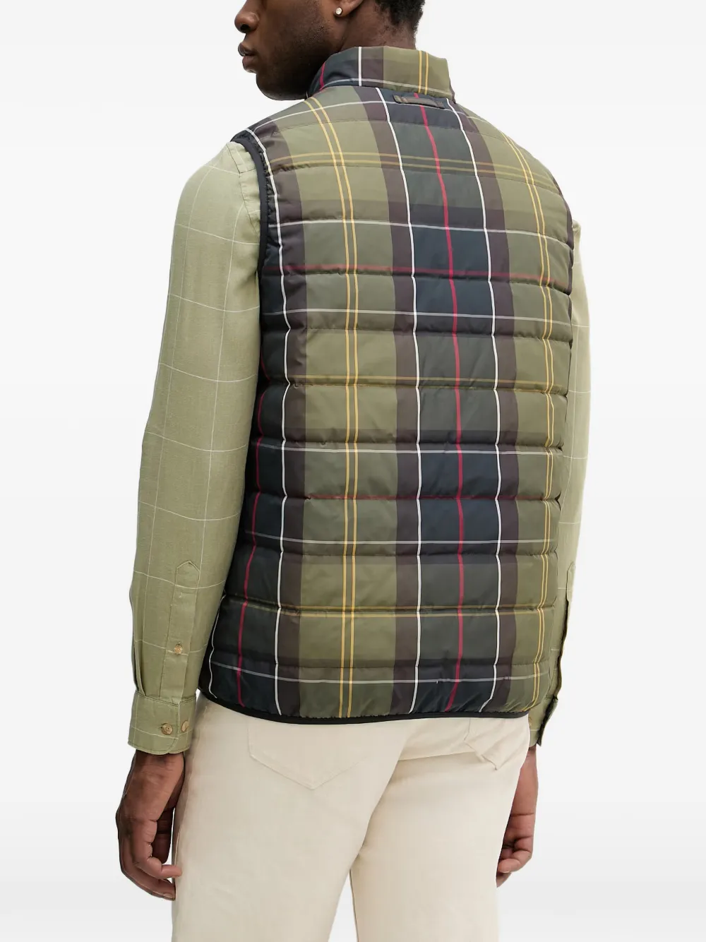 Barbour Omkeerbare gewatteerde bodywarmer met hoge hals Groen