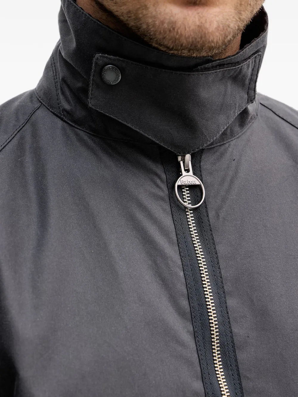 Barbour Jack met ribfluwelen kraag en meerdere zakken Grijs