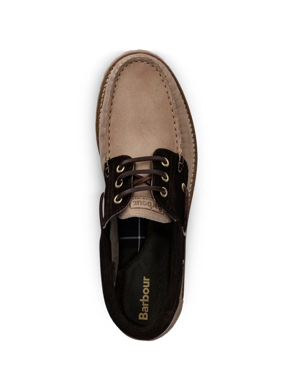 Barbour Re-Engineered Deck leather boat shoes Beige