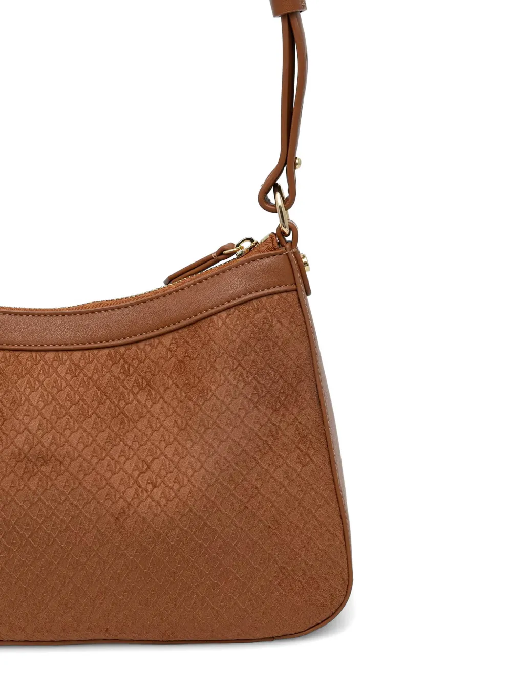 Armani Exchange Schoudertas met monogram-print Bruin