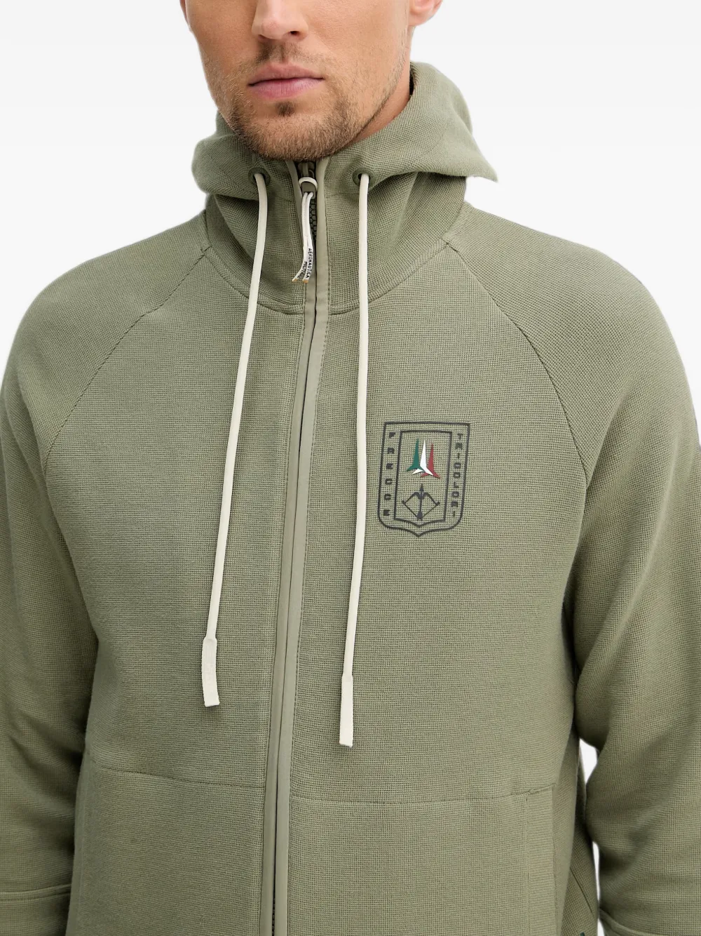 Aeronautica Militare Hoodie met logopatch Groen