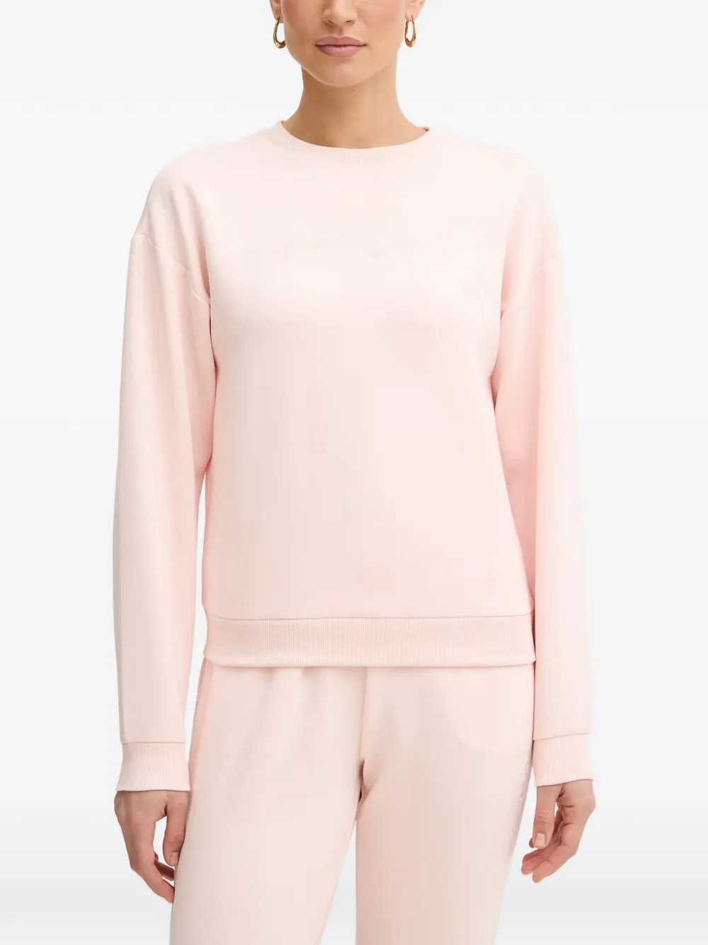 Armani Exchange embroidered-logo sweatshirt - Rosa
