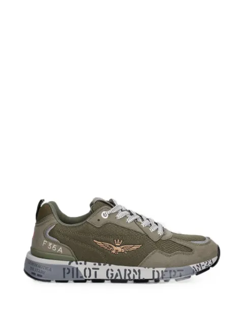 Aeronautica Militare logo-embroidered panelled sneakers