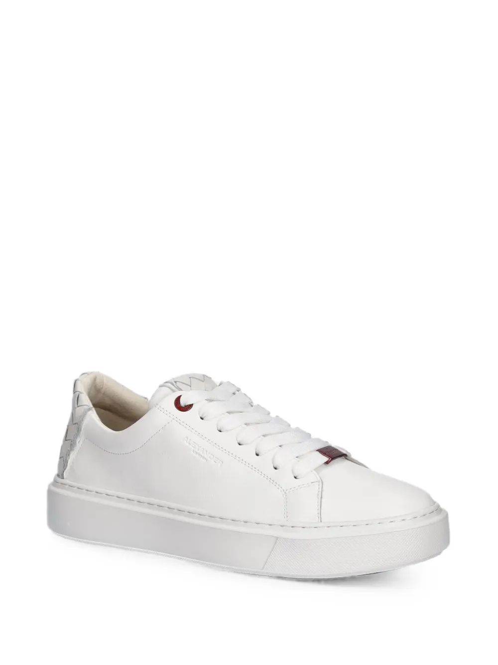 Alexander Smith London woven-detail leather sneakers Wit