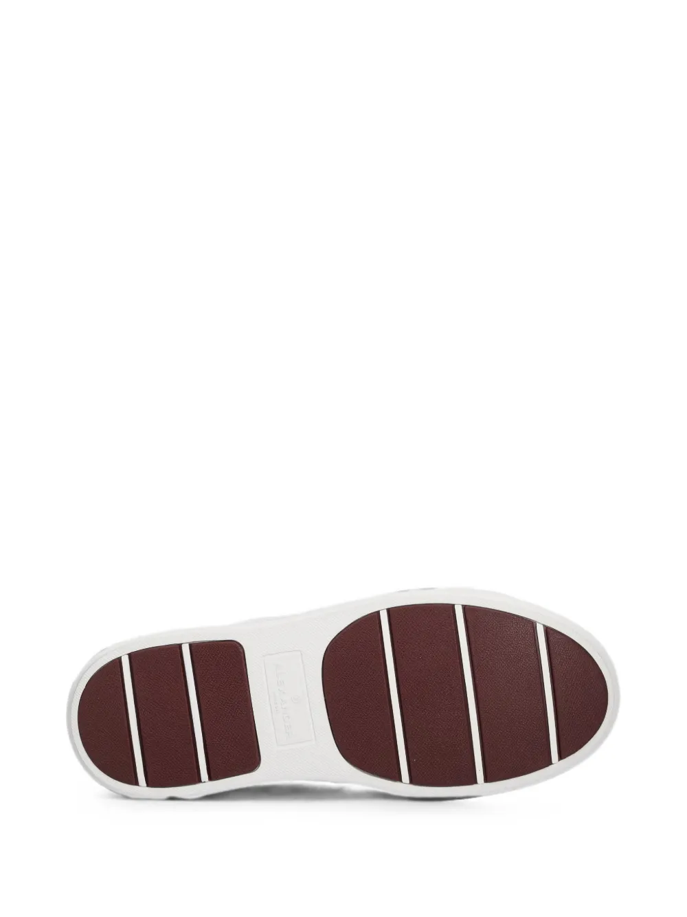 Alexander Smith London woven-detail leather sneakers Wit