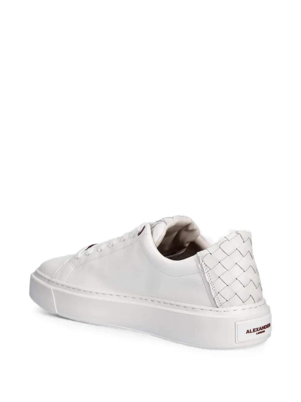Alexander Smith London woven-detail leather sneakers Wit
