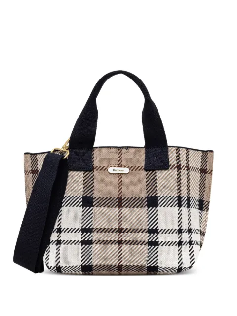 Barbour bolso shopper Layla Tartan con tira ajustable