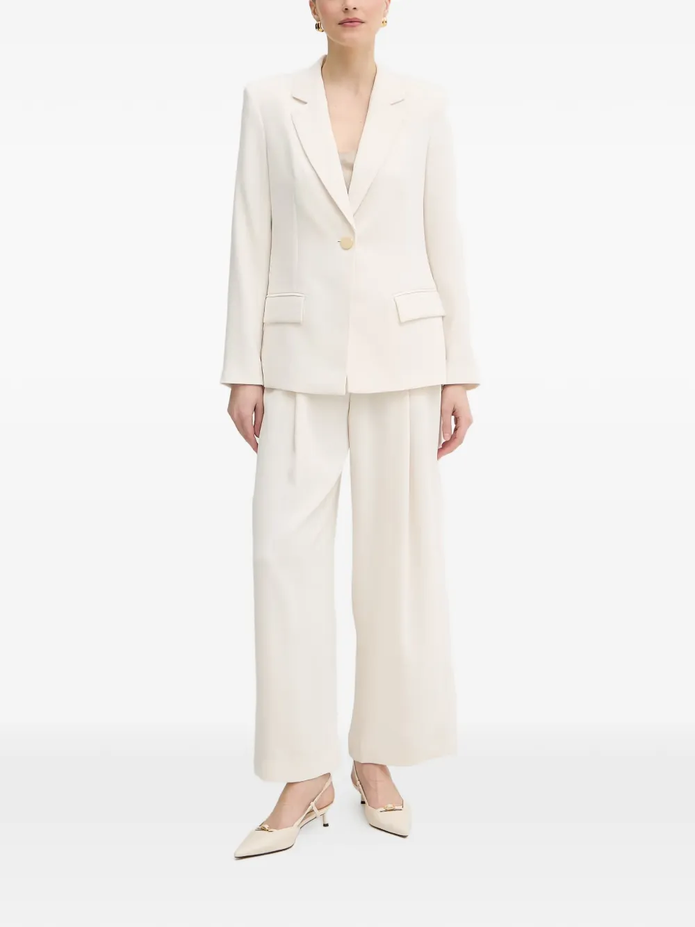Armani Exchange Palazzo plooibroek Wit