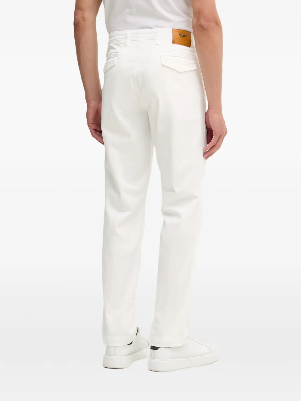 Aeronautica Militare Straight broek met logopatch Wit