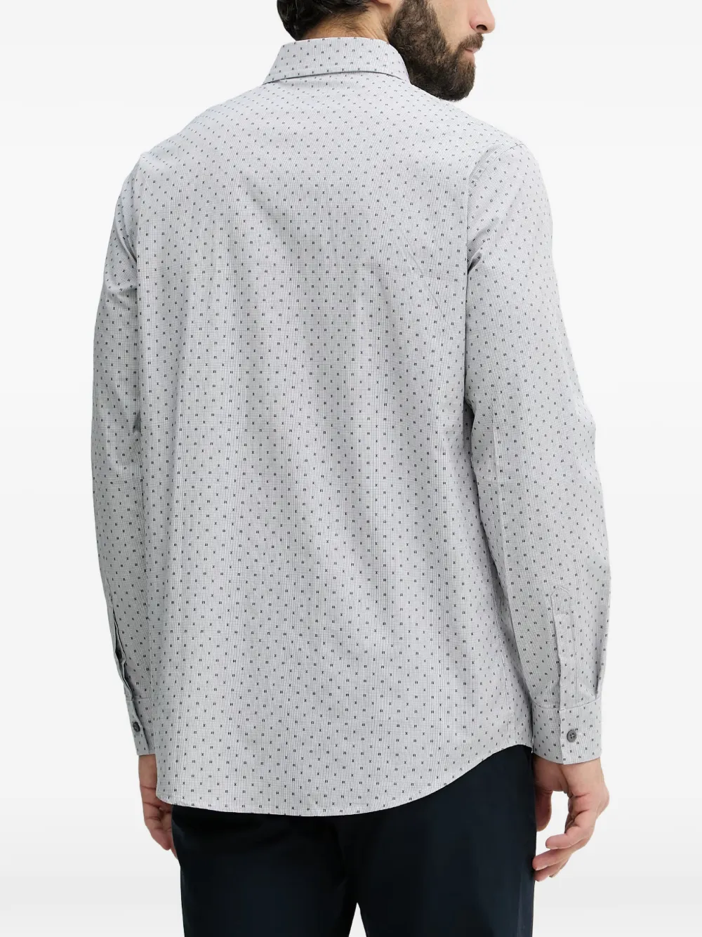 Armani Exchange Overhemd met patroon Grijs