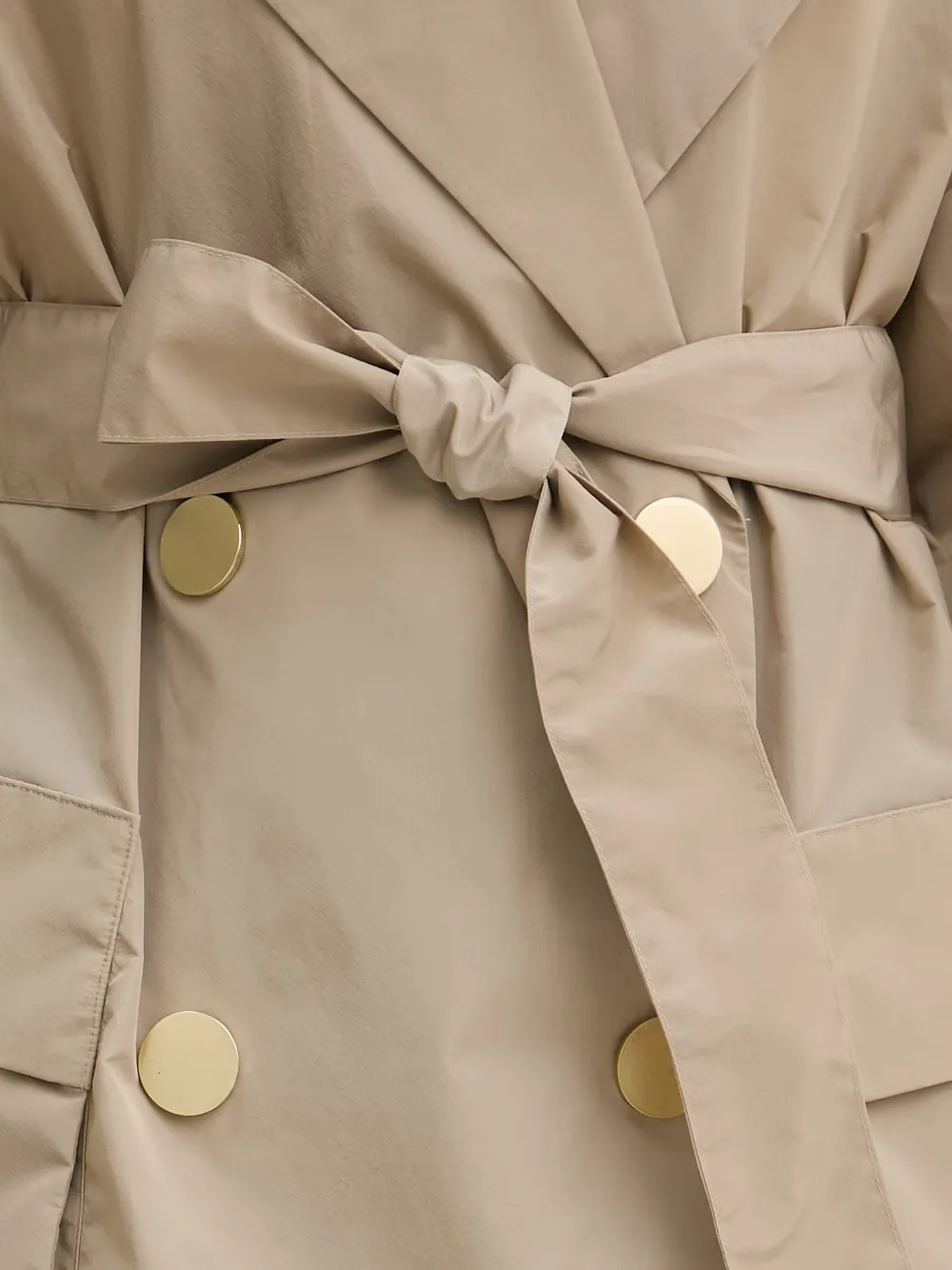 Armani Exchange Trenchcoat met dubbele rij knopen en ceintuur Beige