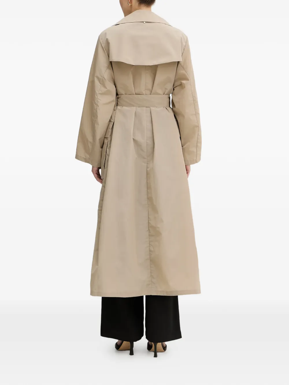 Armani Exchange Trenchcoat met dubbele rij knopen en ceintuur Beige