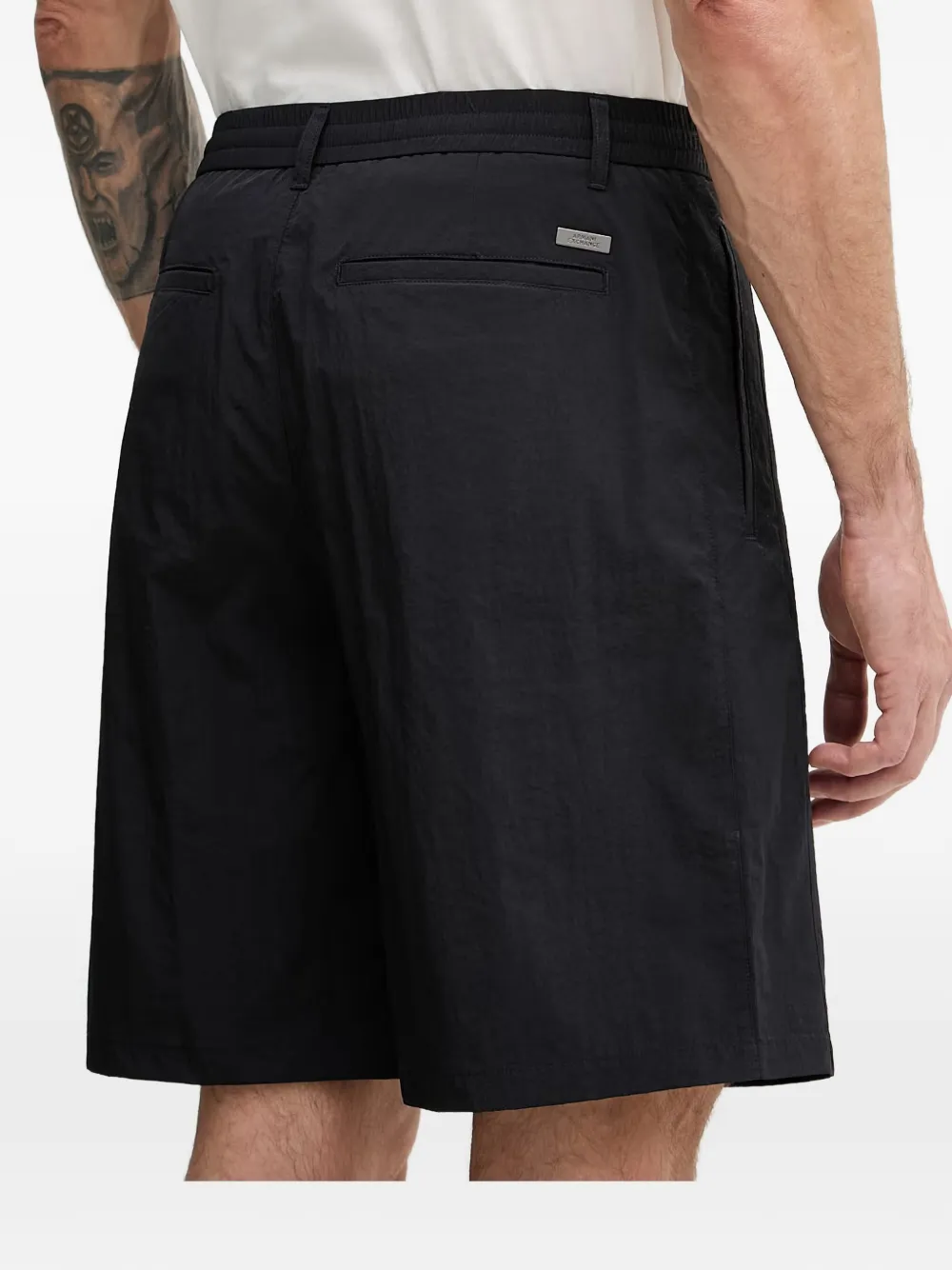 Armani Exchange Plooirok met elastische band Zwart