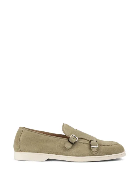 Doucal's double-buckle suede loafers