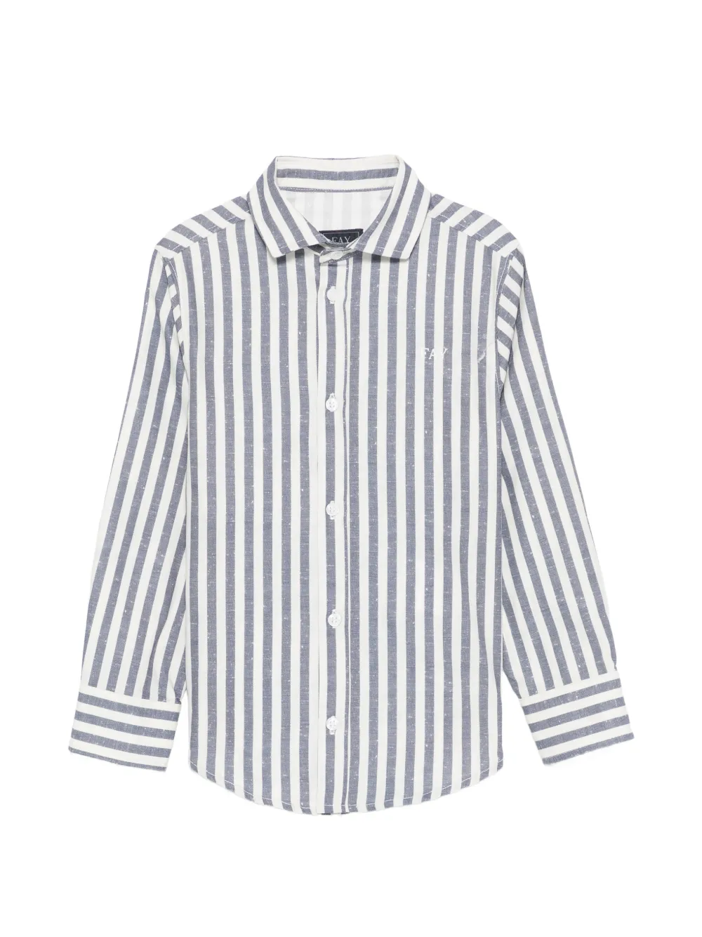 Fay Kids striped long-sleeve shirt - Blu