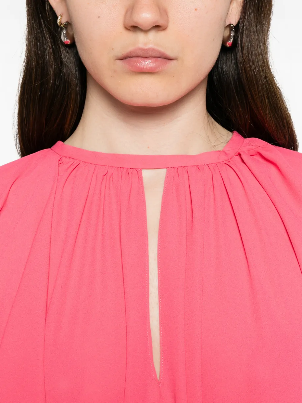 Gianluca Capannolo Amina gedrapeerde asymmetrische jurk Roze