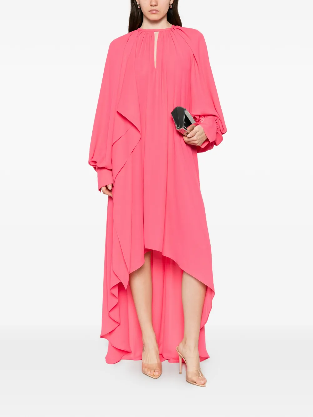 Gianluca Capannolo Amina gedrapeerde asymmetrische jurk Roze