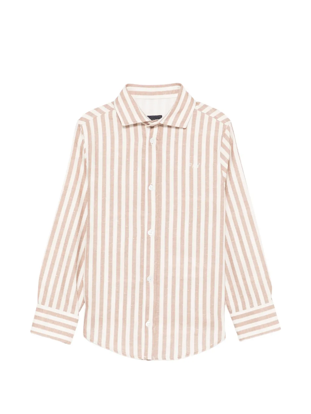 Fay Kids striped long-sleeve shirt - Nude