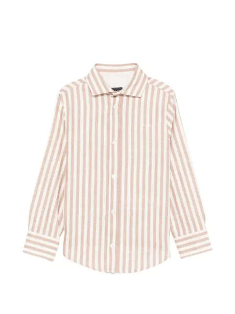 Fay Kids striped long-sleeve shirt
