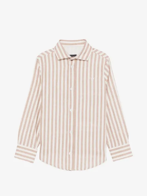 Fay Kids striped long-sleeve shirt