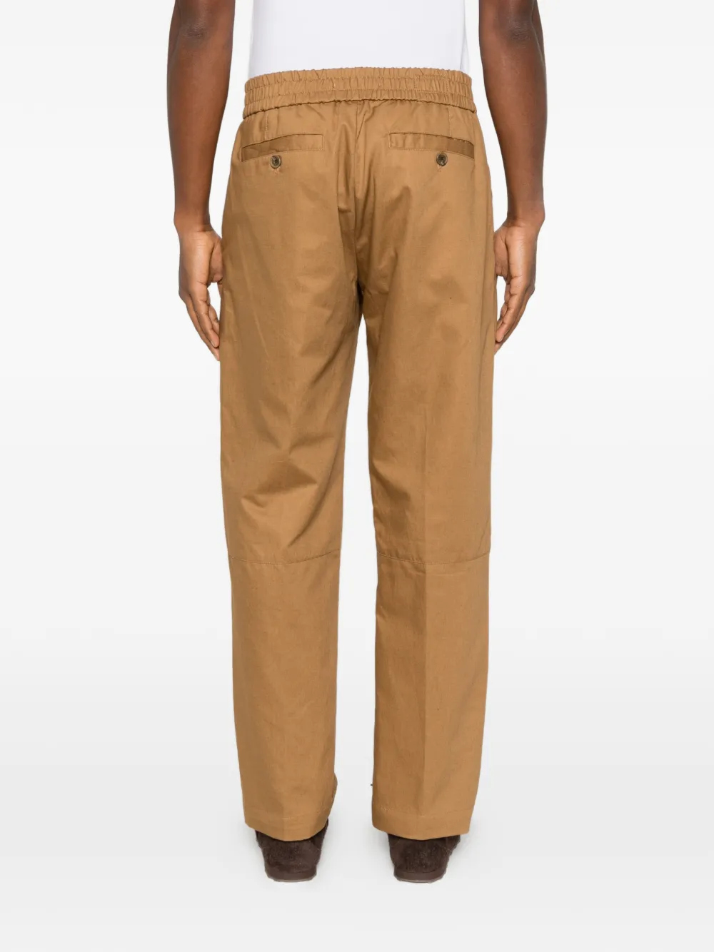 Myths Broek met elastische tailleband Bruin