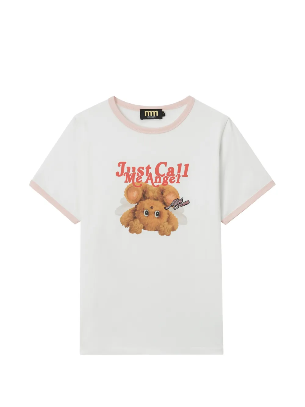 Mini Cream graphic-print T-shirt - Bianco