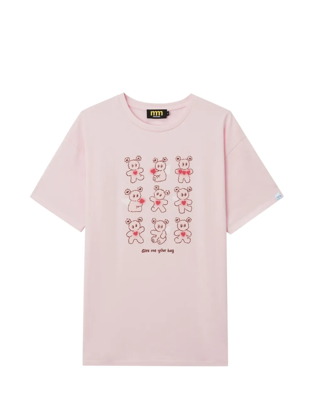 Mini Cream Graphic-print T-shirt In Pink