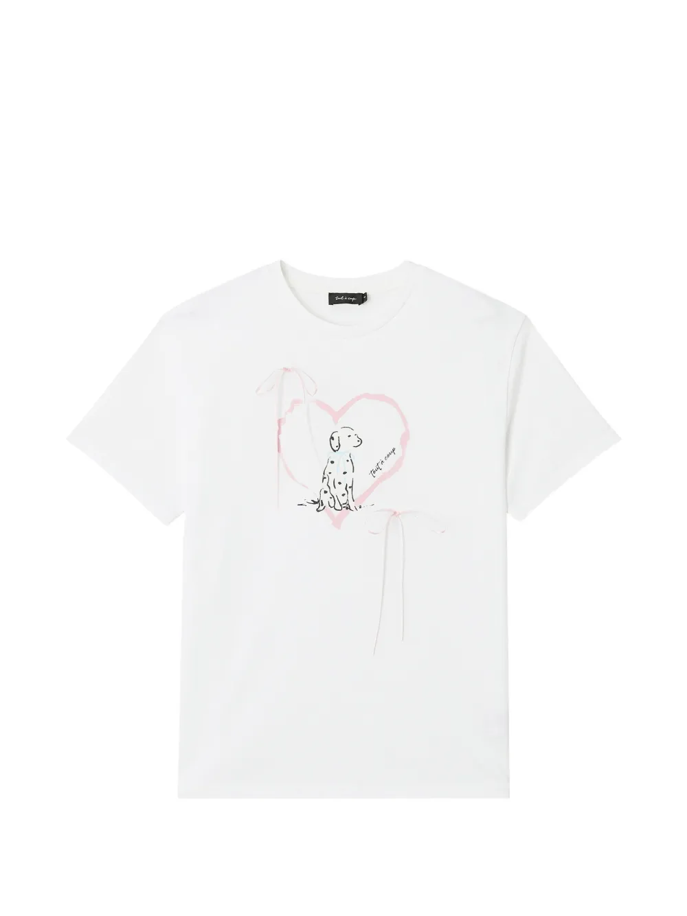 tout a coup graphic-print T-shirt - Bianco
