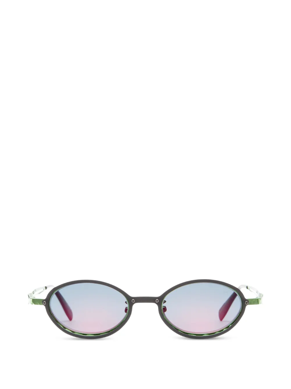 Kuboraum Mask H18 oval-frame sunglasses - Schwarz