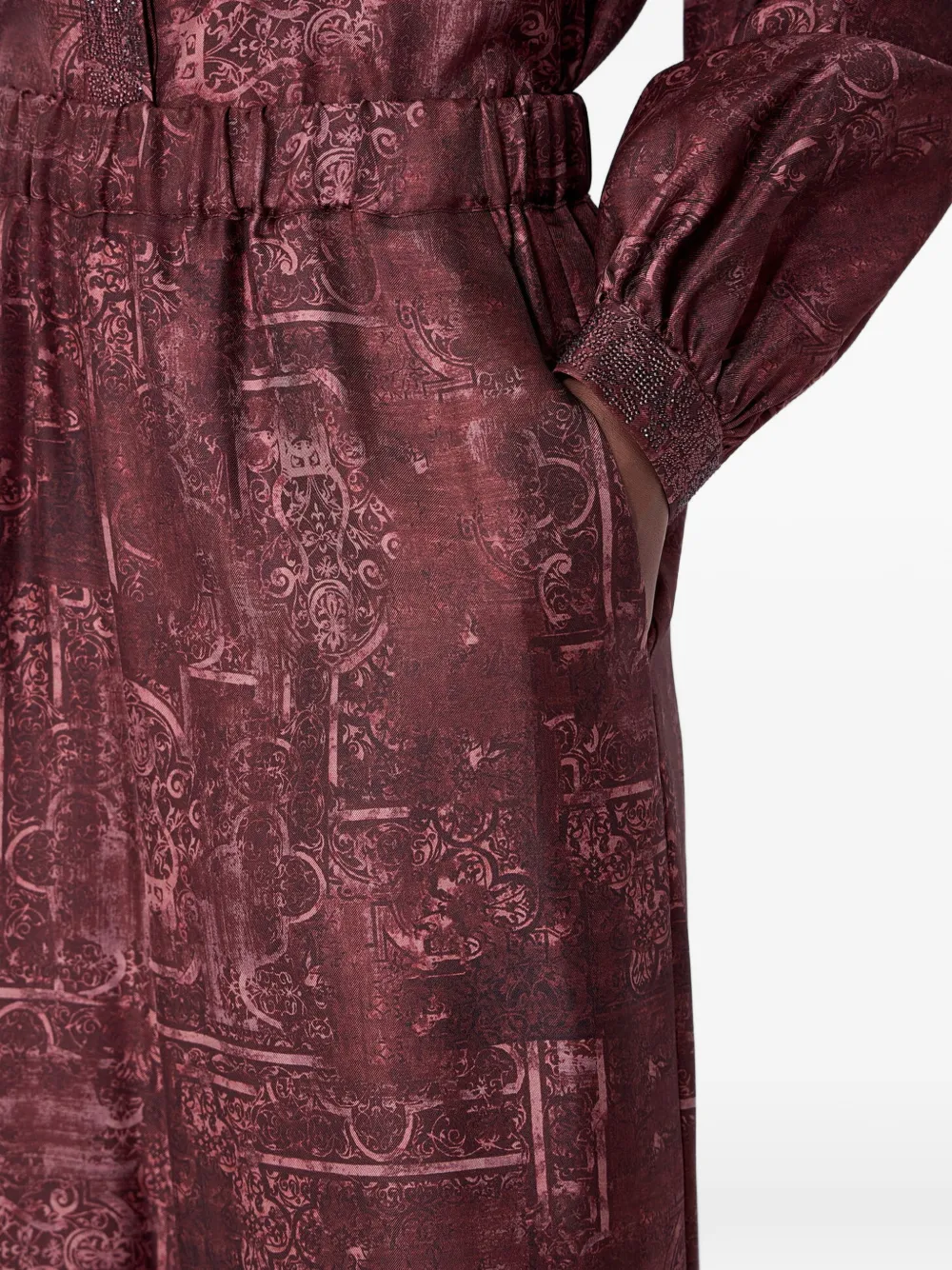 Max Mara Zijden broek Rood