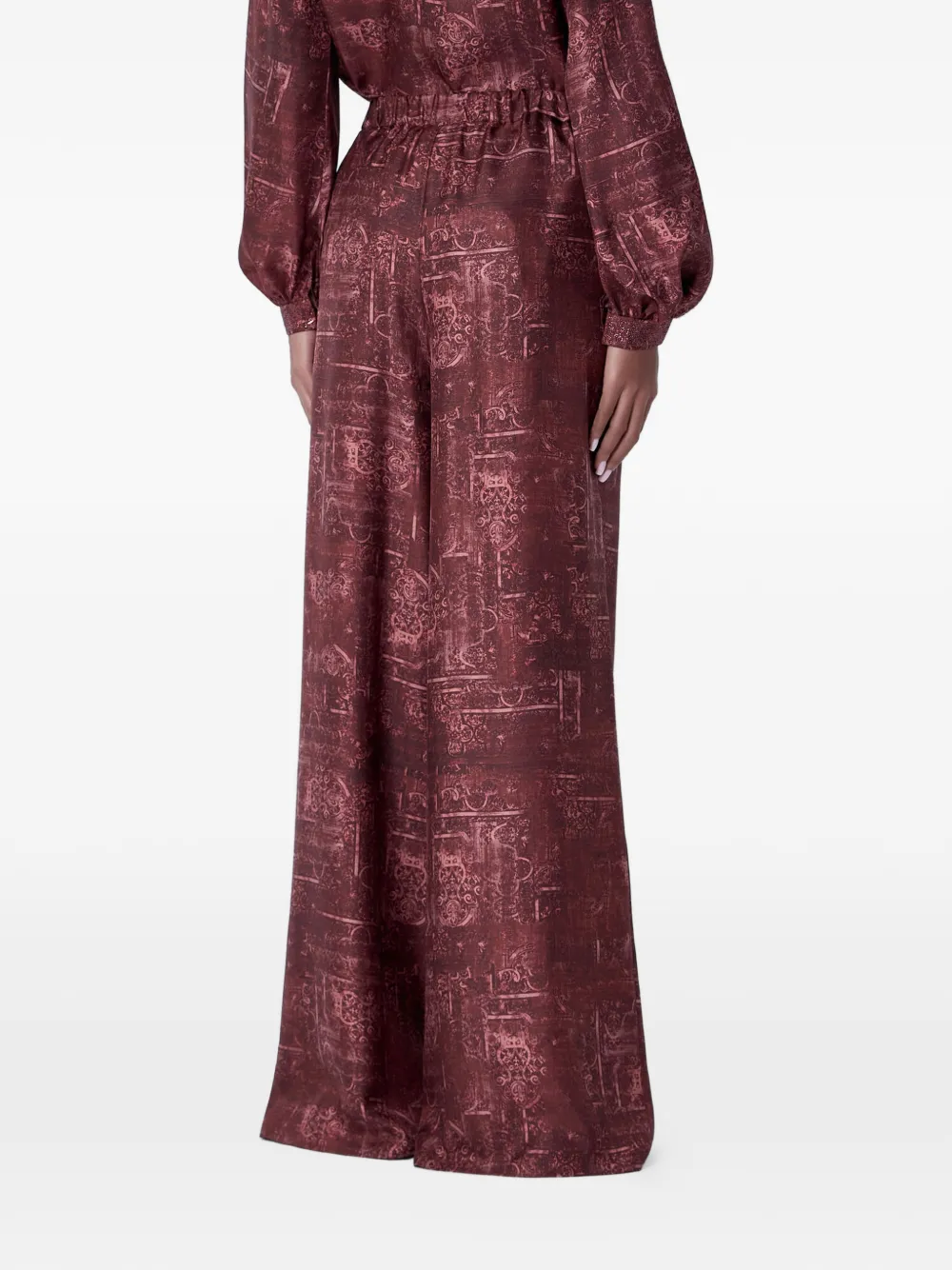 Max Mara Zijden broek Rood