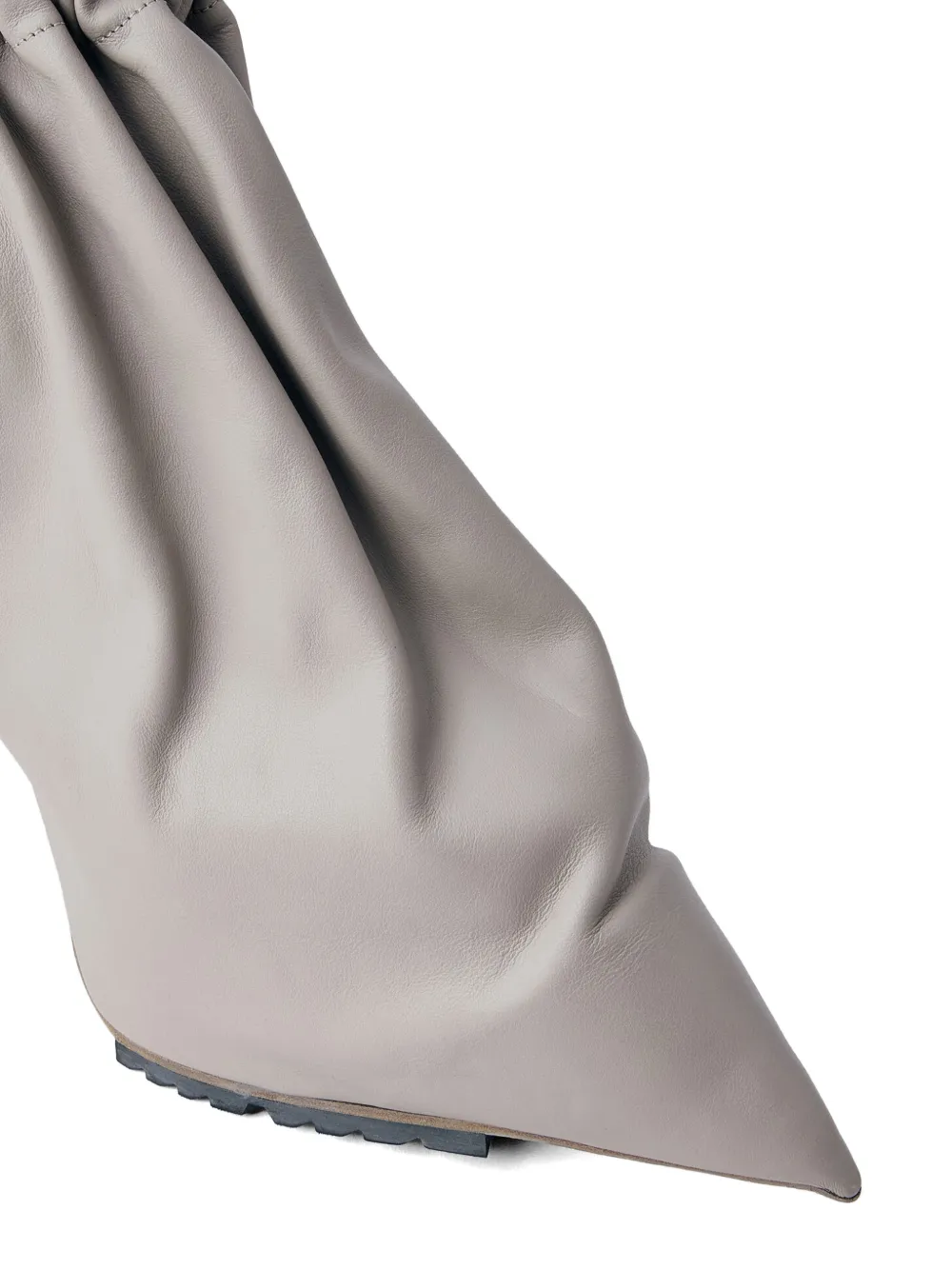 Rick Owens gathered transparent block-heel boots Beige