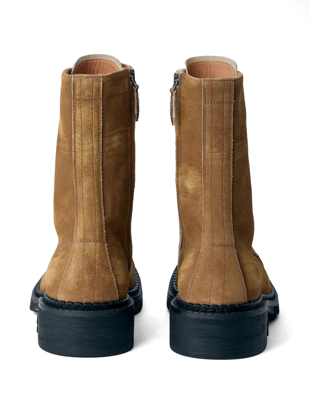 Miu embossed sole lace-up boots Bruin