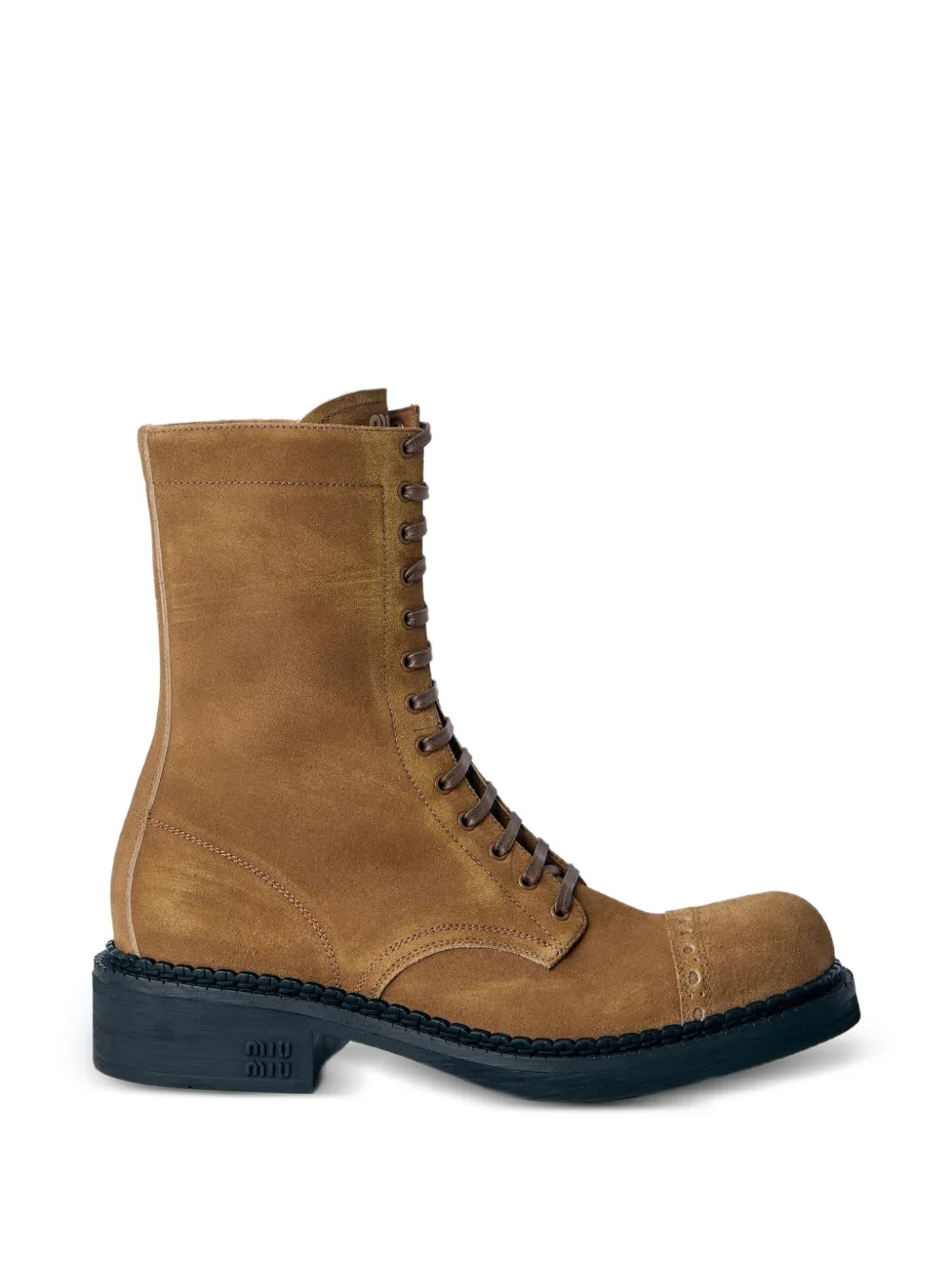 Miu embossed sole lace-up boots Bruin