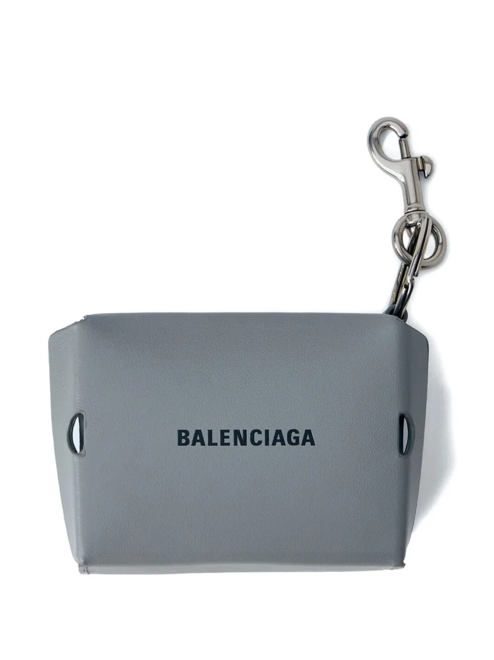 Balenciaga embossed logo key holder - Grau